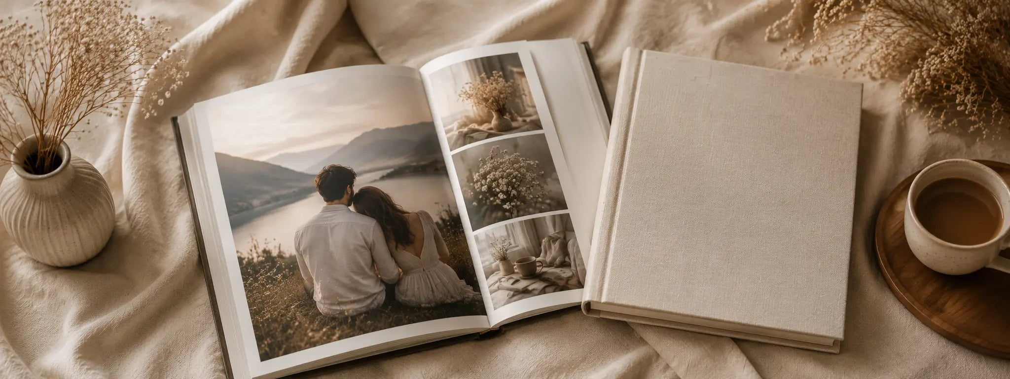 Elegant Layflat Wedding Albums & Memory Books by NOSTALO™